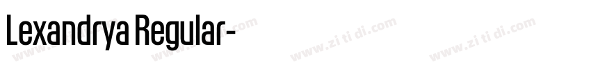 Lexandrya Regular字体转换